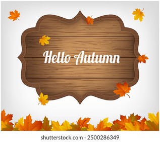 Background with maple autumn leaves. Vector illustration