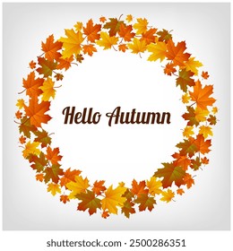 Background with maple autumn leaves. Vector illustration