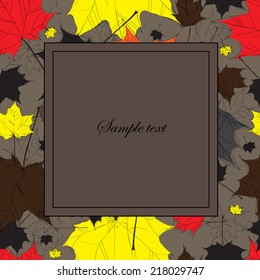 Background with maple leaves and sample text