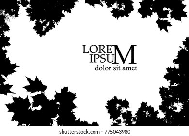 background maple leaves. Vector