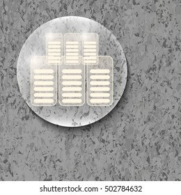 Background of marble with data storage icon