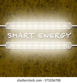 Background of marble and the words smart energy
