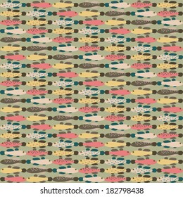 background of marine fish in retro style