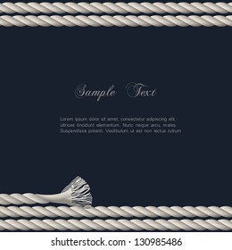 Background with marine rope. Vector illustration