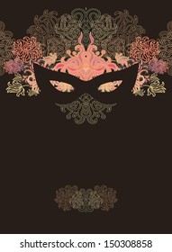 Background with mask, on dark dackground