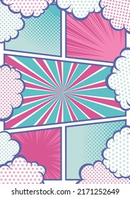 Background material for American comic style speech bubbles