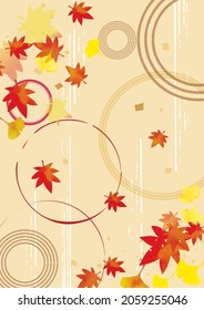 It is a background material of autumn leaves