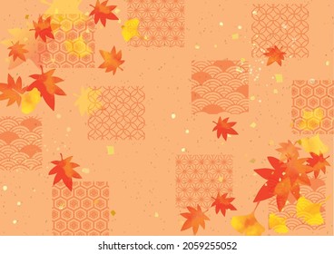 It is a background material of autumn leaves