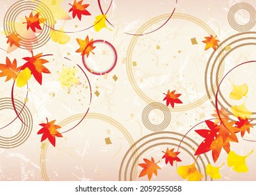 It is a background material of autumn leaves