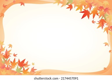 Material de fondo del paisaje de hojas de otoño