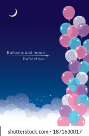 
Es un material de fondo para globos que vuelan en el cielo estrellado. Como es arte vectorial, se puede editar fácilmente.