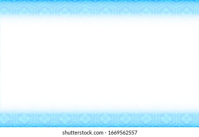 Background material: Blue Japanese pattern frame