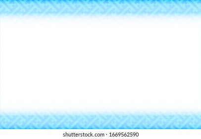 Background material: Blue Japanese pattern frame