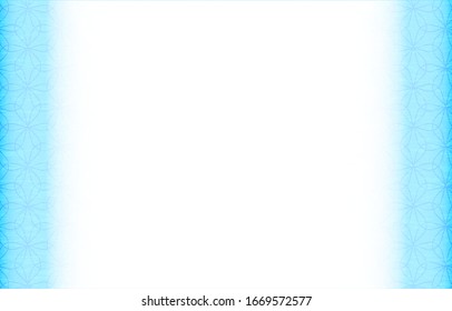 Background material: Blue Japanese pattern frame