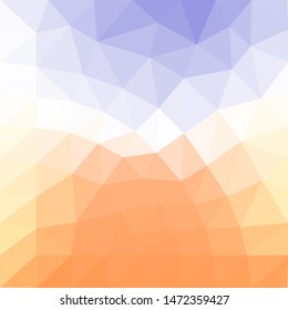 Background material : Blue, white and orange vector in triangles gradation,  for cover design and background illustration