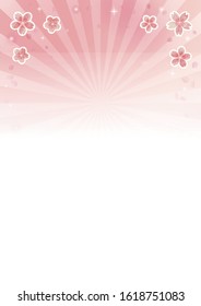 The background material for celebrations. Storm of falling cherry blossoms.