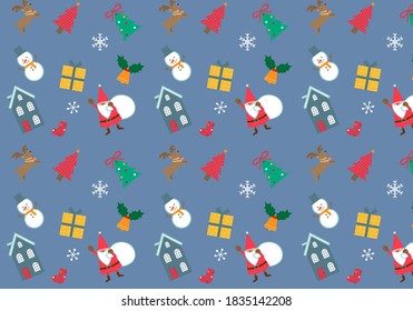Background Material. Christmas Illustration Seamless Pattern　
