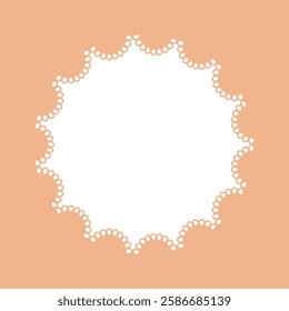Background material of a circular lace frame with a square