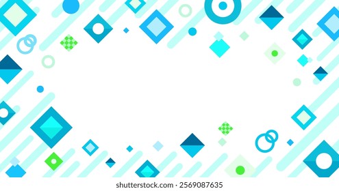 Background material composed of colorful geometric shapes