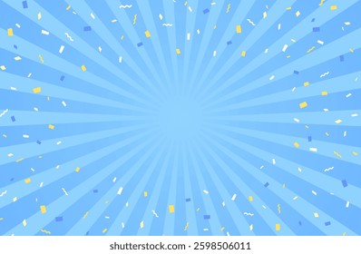 Background material of concentrated lines and small confetti