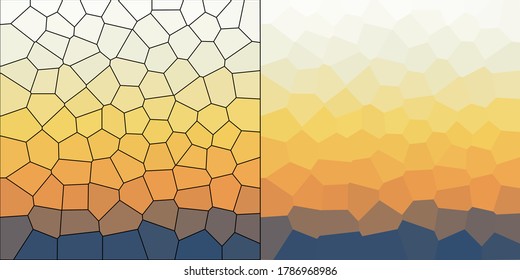 Resumen del color vectorial de Voronoi de Delaunay para la cubierta o el fondo