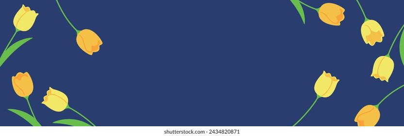 Material de fondo diseñado con lindas flores de tulipán

