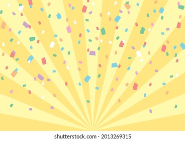 Background material for effect lines and confetti (yellow)