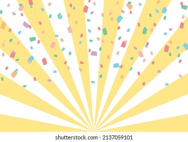 Background material for effect lines and confetti (yellow)