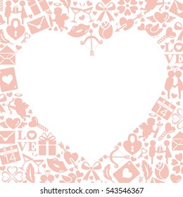 background material of the frame at the heart