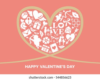 background material of the frame at the heart
