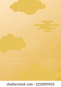 Material de fondo de la nube de oro de las vacaciones de Año Nuevo.