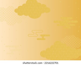 Material de fondo de la nube dorada de las vacaciones de Año Nuevo.