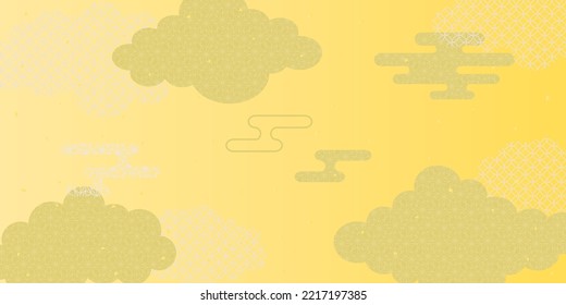 Background material of the golden cloud of New Year holidays.