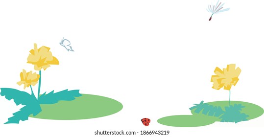 
It is a background material illustration of dandelion