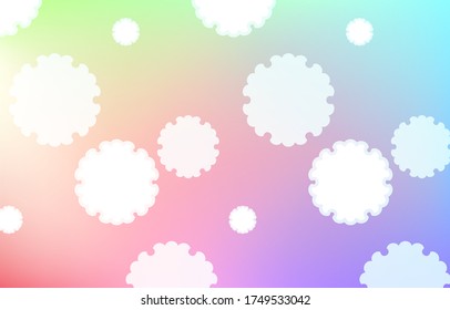 Material de fondo: Ilustración de la gradación del arco iris pálido y el patrón japonés