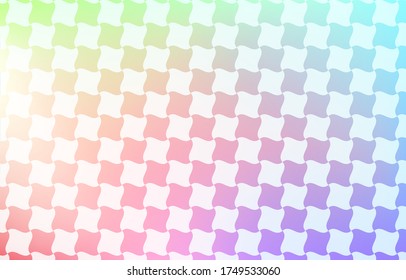 Background material: Illustration of pale rainbow gradation and Japanese pattern