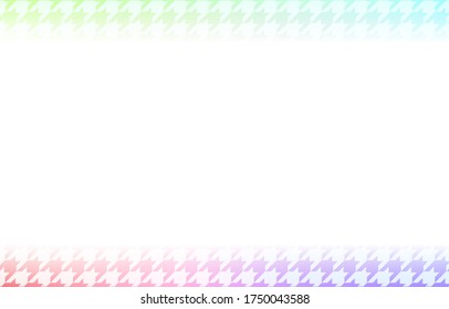 Background material: Illustration of pale rainbow gradation and Japanese pattern, soft atmosphere