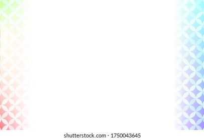 Background material: Illustration of pale rainbow gradation and Japanese pattern, soft atmosphere