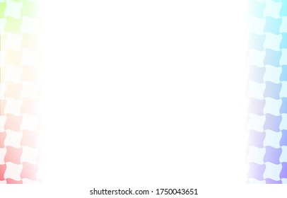 Background material: Illustration of pale rainbow gradation and Japanese pattern, soft atmosphere