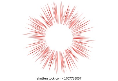 Background material: illustration of red concentrated line