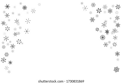 Background material: Illustration with snowflakes falling