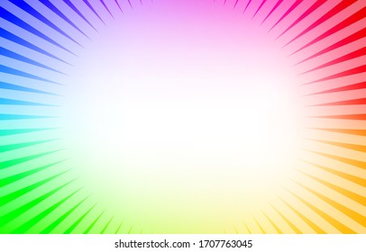 Background material: Iridescent gradation illustration with concentrated lines