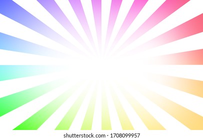 Background material: Iridescent gradation illustration with concentrated lines
