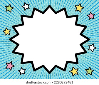 Background material with jagged frames and concentrated lines.