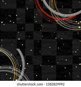 Background material with a new arrangement of traditional Japanese check patterns