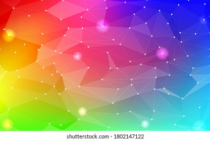 Background material, polygon-like rainbow gradient
