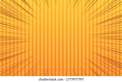 Background material: Pop dot pattern with concentrated lines and gradation