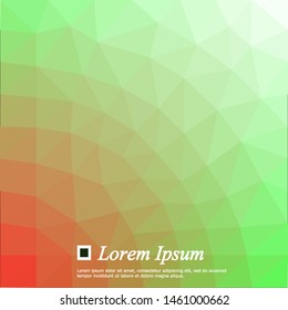 Background material : Red Green abstract triangle vector,  for cover design and background illustration 