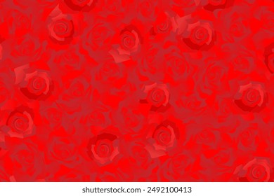 Background material of red roses spread out without gaps