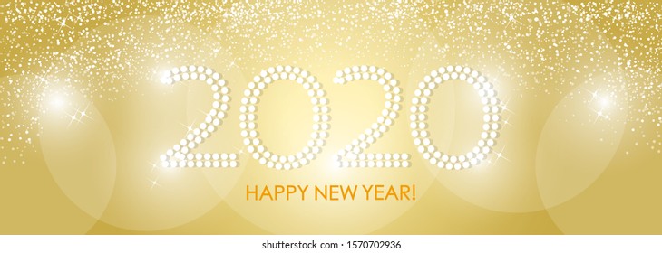 Background material reflecting the image of a golden stage shining with lighting and a party venue for the year-end and New Year holidays